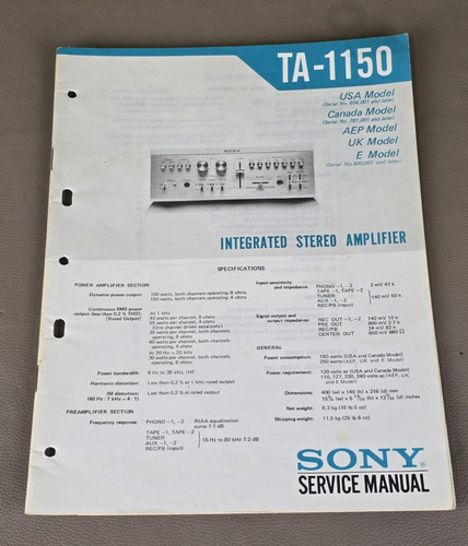 Sony 1150 amplificatore - sony,