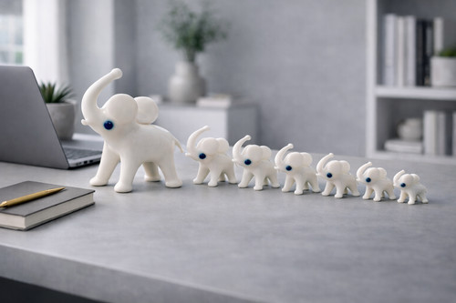 Set statuine famiglia elefante