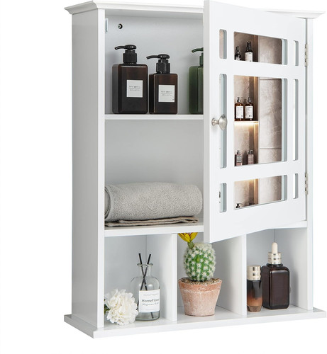 Mobiletto bagno con specchio - con,