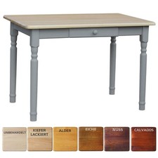 Tavolo da pranzo grigio con cassetto tavolo da cucina tavolo LEGNO PINO...