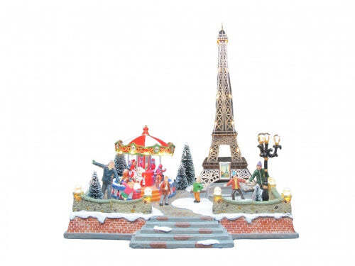 Paesaggio natalizio parigi con - parigi,