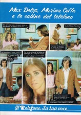 Pubblicità_anni 70_MAX DELYS e MARINA COFFA e le Cabine del Telefono - cm. 30x22