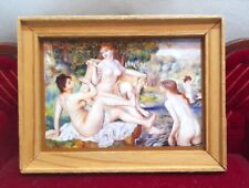 DOLLHOUSE Renoir's Bathers MINI PAINTING 1:12 Handmade Erotic Miniature