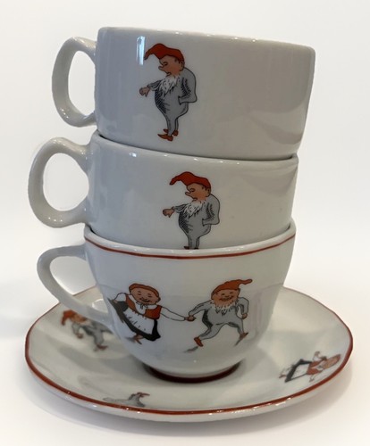 Tazza piattino gnomi - e,