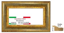 Cornice in legno oro e avorio