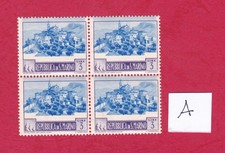 1949 SAN MARINO PAESAGGI £. 3 in quartina MNH** Varietà (vedi descrizione) A