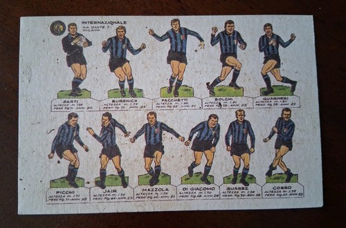 Cartolina calcio inter 1965 - calcio,