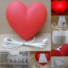 IKEA SMILA HJÄRTA CUORE ROSSO LAMPADA DA PARETE