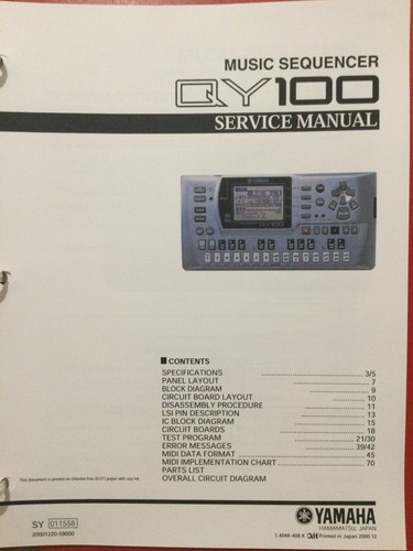 Yamaha music sequencer qy100 - sequencer,