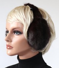 Pelliccia Paraorecchie Visone Pelo Scalda Orecchie Inverno Caldo Caffè Scuro