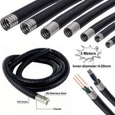 Tubo metallico plastificato tubo ondulato filettato per protezione linea cavi ﻿