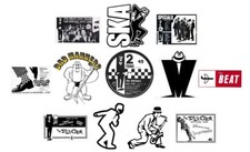 x12 Ska Vinyl Stickers retro