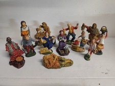 Presepe Lotto 12 Personaggi Venditore Ambulante Pastore Lavandaia Vintage