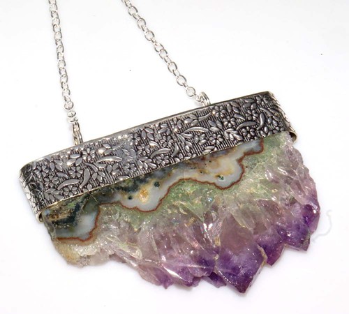 Collana grezza ametista - , dente
