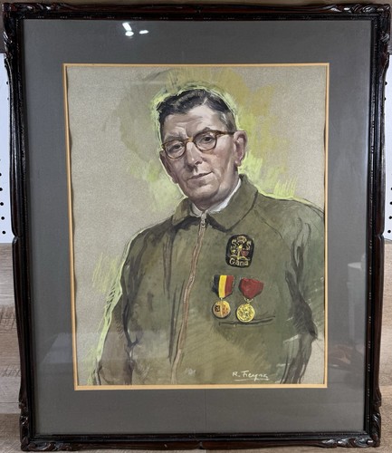 Dipinto guazzo ritratto