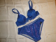 CAPRICCIO BIKINI COSTUME DONNA MARE PISCINA 2 BLU VIOLA METALLIZZATO IRIDESCENTE