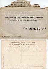 I7126 GIUSEPPE GARIBALDI SERIE 12 CARTOLINE 1907 COMMEMORATIVA EDIT PICCHETTO