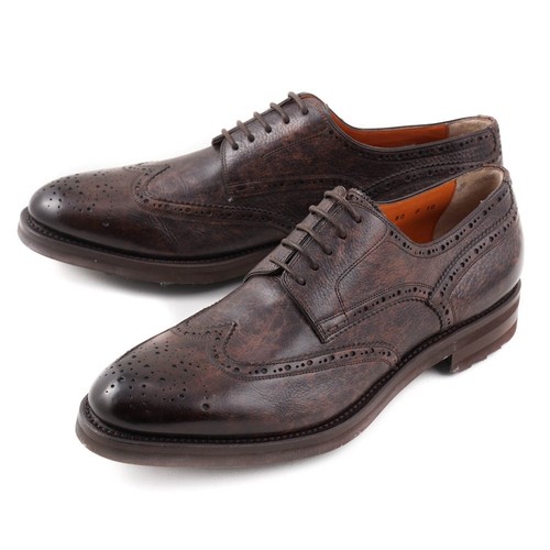 Santoni goodyear welt antiqued - goodyear-welt,
