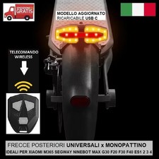 KIT FRECCE UNIVERSALI MONOPATTINO INDICATORI DI DIREZIONE + TELECOMANDO WIRELESS