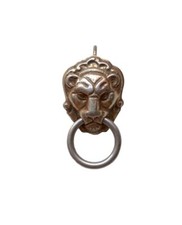 *HH* Decorazione Fregio Faccia Leone Spilla Argento Ciondolo Orecchino Lion  