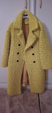 Cappotto Teddy Colore Giallo Molto Acceso Con Fili D'oro La Taglia 44 -46 