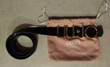 Liu Jo Cintura Nera con Fibbia Logata Donna Ottime Condizioni Originale Taglia S