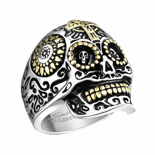 Anello biker rocker acciaio - anello,