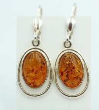 Orecchini In Ambra Marrone