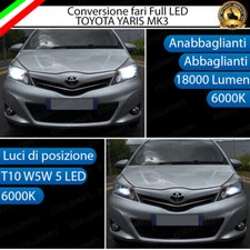 CONVERSIONE FARI LED TOYOTA YARIS MK3 PRE-RESTYLING LED H4 + LED POSIZIONE T10