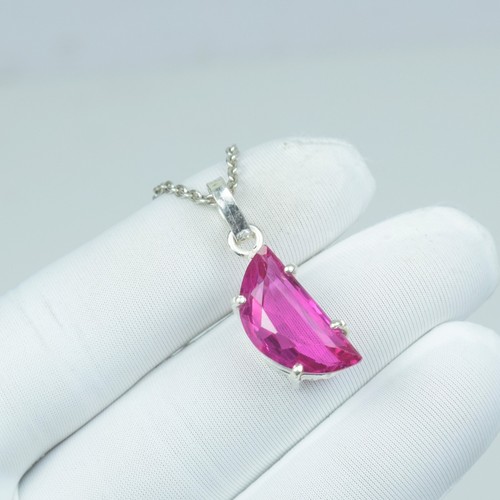 Collana zaffiro rosa - collana, regalo