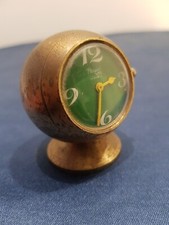 Orologio Da Tavolo Space Age PHIGIED MEC In Ottone Sfera Ball Vintage