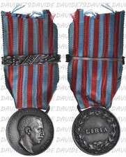 M340] MEDAGLIA ARGENTO REGNO VITTORIO EMANUELE III GUERRA CAMPAGNA DI LIBIA 1913