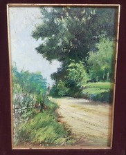 BEL DIPINTO A OLIO SU TAVOLETTA POST MACCHIAIOLO  GIULIO MUGNAI 1912 -2008 