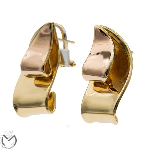 Orecchini oro giallo rosa - , 18