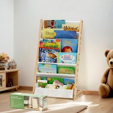 COSYLAND Libreria Montessori per Bambini Con 6 Scomparti in Tessuto Oxford