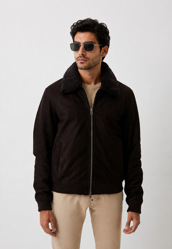 Giubbotto bomber uomo pelle