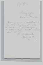 1885 Lettera manoscritta GC