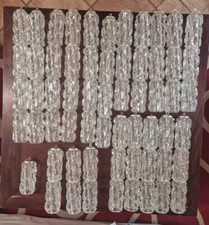 Lampadario Anni '70 Murano attribuito ditta VENINI  tubi Vetro