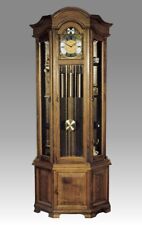 Orologio a Pendolo Colonna Pesi Legno Intarsiato in Rovere Nuovo Made in Italy