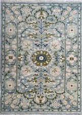 Oushak Tappeto in lana blu