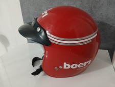 Casco Moto Vintage Rosso Boeri Taglia M 57/58 con Visiera