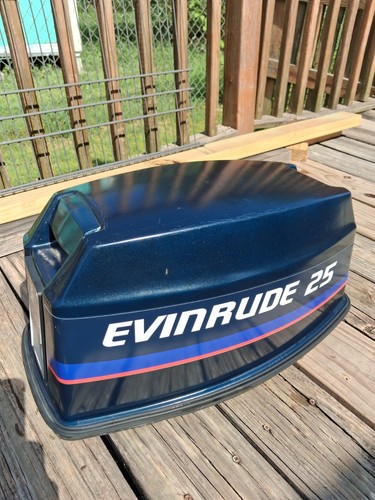 1975 evinrude 25hp - evinrude, hood