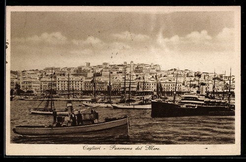 Cagliari panorama dal mare - panorama,