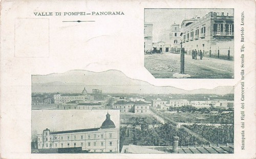 3043 cartolina valle pompei - valle,