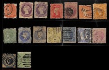 P4158 - STATI AUSTRALIANI - lotto di 17 francobolli USATI MOLTO FINI, per lo più non controllati