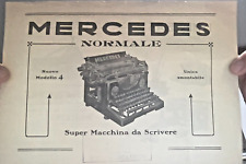 Foglio MERCEDES NORMALE mod. 4 smontabile del 1908 c. MACCHINA da SCRIVERE-1363