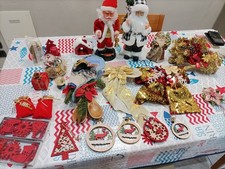 Lotto vintage BABBO NATALE decorazioni di Natale natalizie PRESEPE