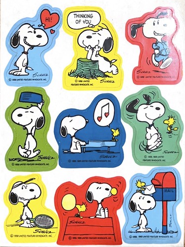 Foglio adesivo vintage peanuts - foglio,