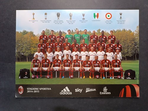 Cartolina squadra milan - squadra,