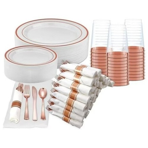 Set piatti 350 - oro, rosa